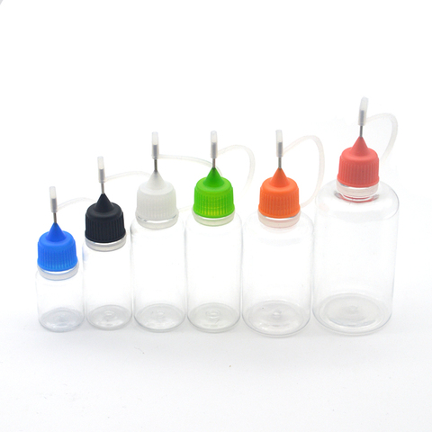 5pcs 5/10/15/20/30/50ml Pen Shape PET E-Liquid Dropper Bottle With Normal Screw Cap And Needle Vail ► Photo 1/6