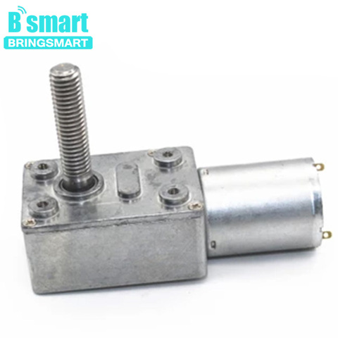 6-24V 6-150RPM Worm Gear DC Motor With M8 Threaded Shaft Reversed CW/CCW Self Locking For Automatic Equipment ► Photo 1/6