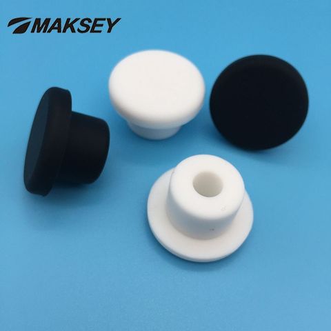 MAKSEY Silicone rubber Stoppers Plastic Plug 10mm 11mm 12mm 13mm 14mm Round Silicon end caps Screws Thread Hole Masking Parts ► Photo 1/6