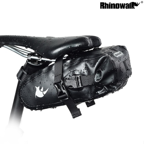Rhinowalk TF550 Cycling Full Waterproof Seatpost Bag Bicycle Saddle Pannier Road Rear Pouch MTB 420D Nylon Seat Gear Bag Pack ► Photo 1/6