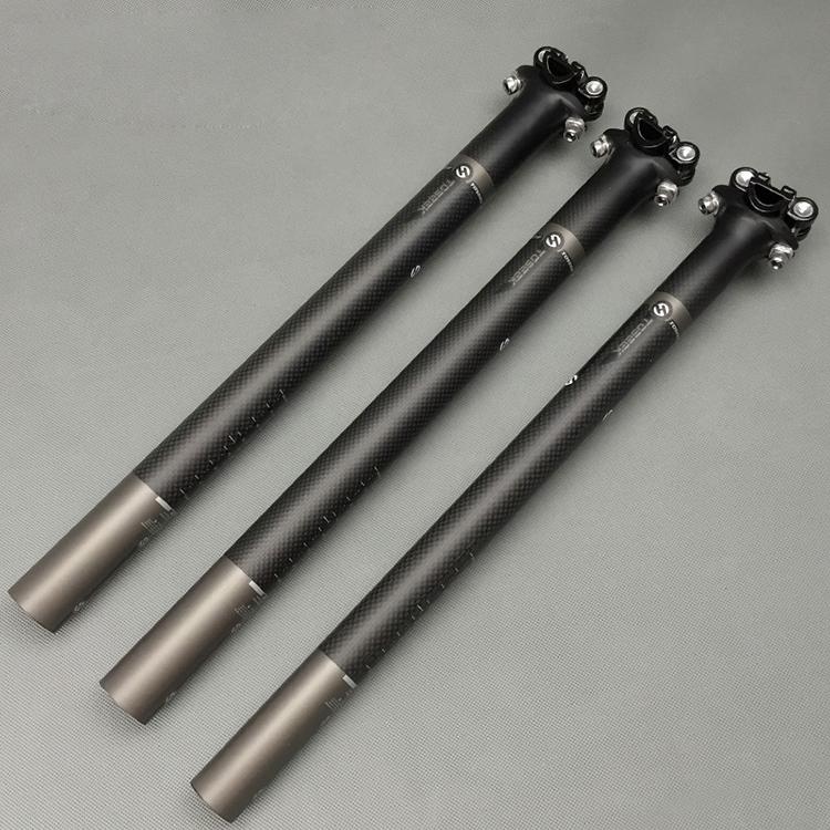 TOSEEK Full Carbon Fiber Bike Seatpost Length 350mm Ultralight for 27.2/30.8/31.6 mm Bike TOSEEK Full Carbon Fiber Bike Seatpost Length 350mm Ultralight for 27.2/30.8/31.6 mm Bike