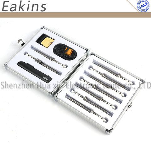 12 In 1 All-in-one Kit TS100 Mini Programmable Soldering Iron With 9 Pcs Iron Tips T Stand And Cable Aluminium Package ► Photo 1/6