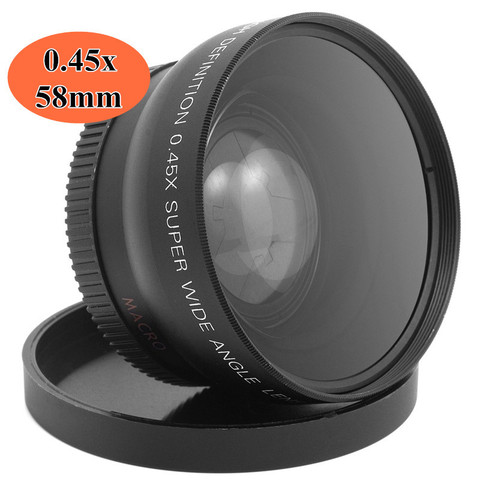 58MM 0.45x Wide Angle with Macro Lens Wide-Angle Lente for Canon Nikon EOS 350D/ 400D/ 450D/ 500D/ 1000D/ 550D/ 600D/ 1100D ► Photo 1/2