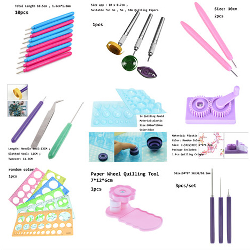 6Pcs Tweezer Quilling Needles Slotted Pen Tool Kit Quilling Paper DIY SetS1 