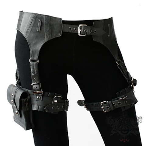 Steampunk Motor rock vintage Outlaw Pack Thigh Holster Protected Purse women thigh bag Garter Belt gun shoulder drop leg holster ► Photo 1/1