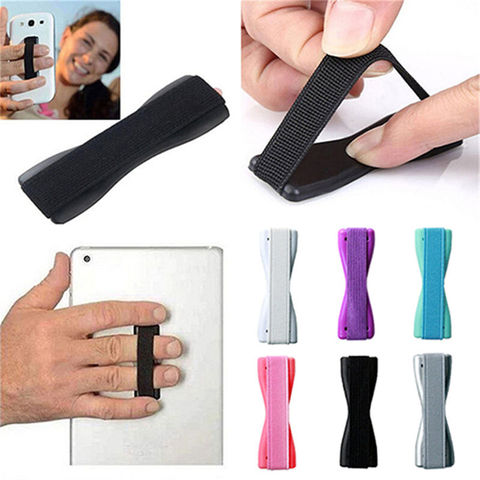 JINHF Anti slip Elastic Band Strap Universal Phone Holder For Apple iPhone Samsung Finger Gripfor Mobile Phones Tablets ► Photo 1/6