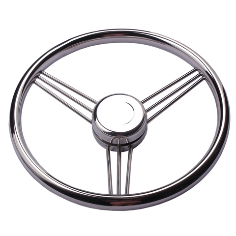 New arrival Boat accessories  Steering Wheel Stainless Steel 9 Spoke Knurling 13-1/2'' For Marine Yacht ► Photo 1/4