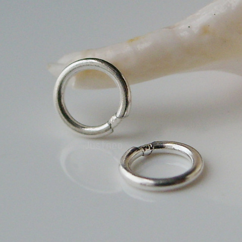 solid 925 Sterling Silver Closed Jump Rings,  ,1 piece ► Photo 1/5
