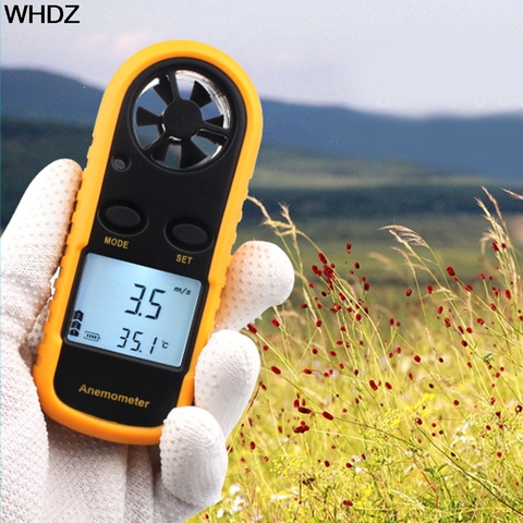 Digital Anemometer Wind Speed Meter -10 ~ 45C Temperature Tester Anemometro with LCD Backlight Display ► Photo 1/6