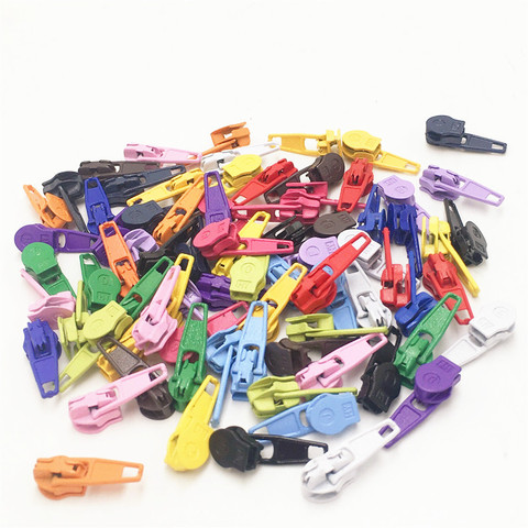 100pcs MIX COLOR Painting Metal Zipper Slider For Nylon Zipper 3#, Multicolor 3# Nylon Zipper Puller, DIY sewing Kits ► Photo 1/1