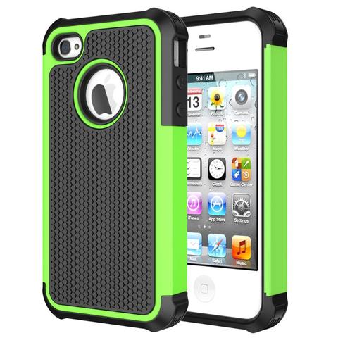 Phone Case for iPhone 4 4S Rugged Rubber Matte Hard Silicone Case Cover Shockproof Protective Phone Cases for iPhone 4 4S ► Photo 1/6