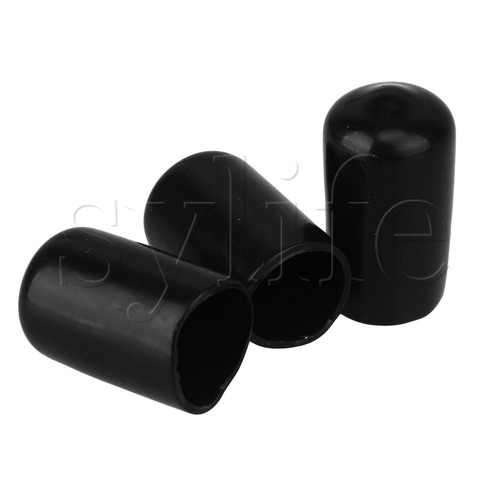 10pcs Soft Rubber Hose End Blanking Caps Screw Thread Protector Cover 12mm Black ► Photo 1/3