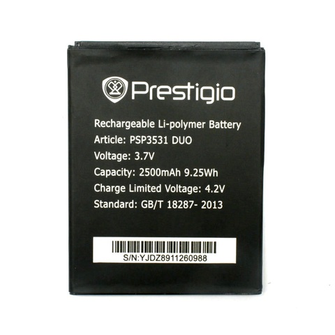 PSP3531 DUO Battery For Prestigio PSP 3531 DUO PSP7530 PSP3532 DUO Muze D3 E3 A7 Phone Battery Replace +Tracking Code ► Photo 1/3