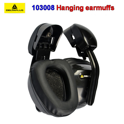 DELTA PLUS 103008 Hanging earmuffs profession Anti-noise earmuffs ABS shell Memory foam cotton Safety helmet earmuffs ► Photo 1/5