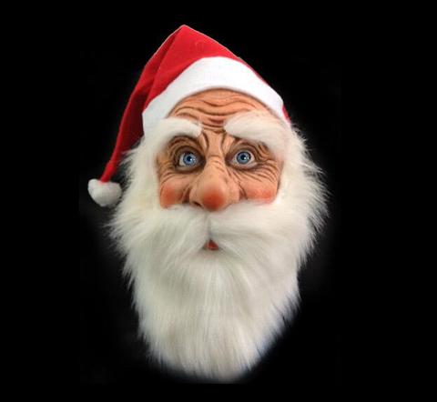 Merry Christmas Santa Claus Latex Mask Outdoor Ornamen Cute Santa Claus Costume Masquerade Wig Beard Dress up Xmas Party ► Photo 1/6