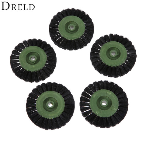 DRELD 5Pcs Dremel Accessories 60mm Grinding Brush Head Abrasive Wheel Black Buffing Polishing Wheels for Dremel Rotary Tool ► Photo 1/6