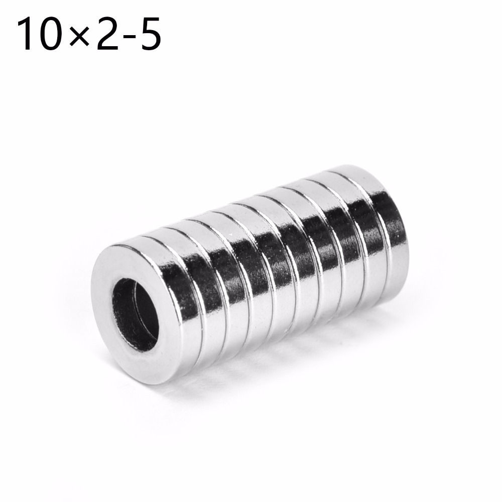 10PCS Strong N50 Round Neodymium Counter Sunk Magnets 10 x 5mm Hole 3mm 