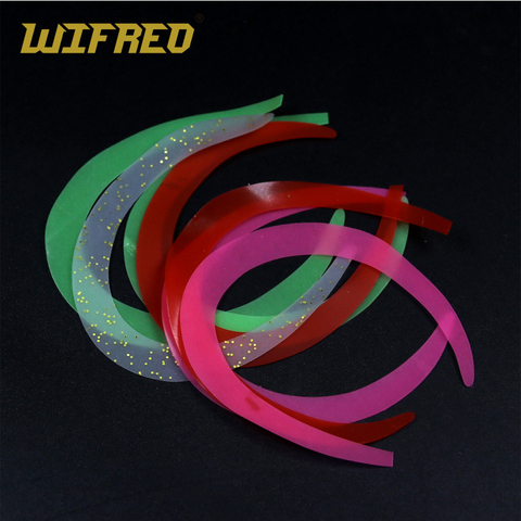 Wifreo 10pcs/bag Size M Fly Tying Wiggle Tail for Pike Salmon Saterwater Fly Tying Streamers Pink White Green Red Orange ► Photo 1/6