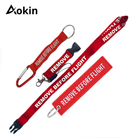 Aokin Lanyards Remove Before Flight Keychain Strap For Card Badge Gym Key Chain Lanyard Key Holder Hang Rope Mix Lot Lanyard ► Photo 1/6