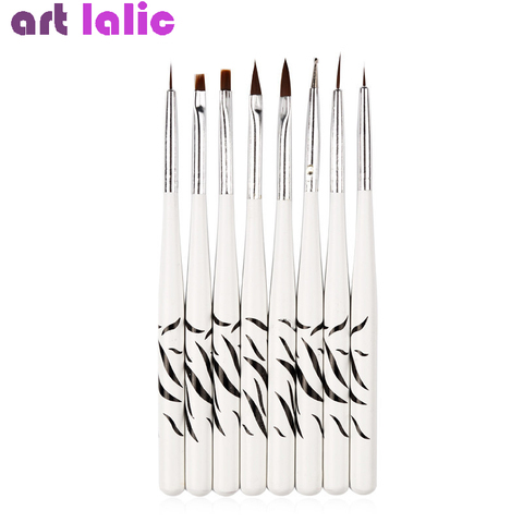 Set 8pcs UV Gel Nail Art Brush 8 Design Dotting Painting Drawing Liner Fin Polish Pen Tools Tips Manicure DIY Kit ► Photo 1/2