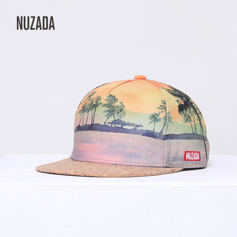 NUZADA Brand Spring Summer 3D Printing Baseball Cap Men Women Couple Polyester Cotton Hat Wooden Beach Vacation Snapback Cap ► Photo 1/6