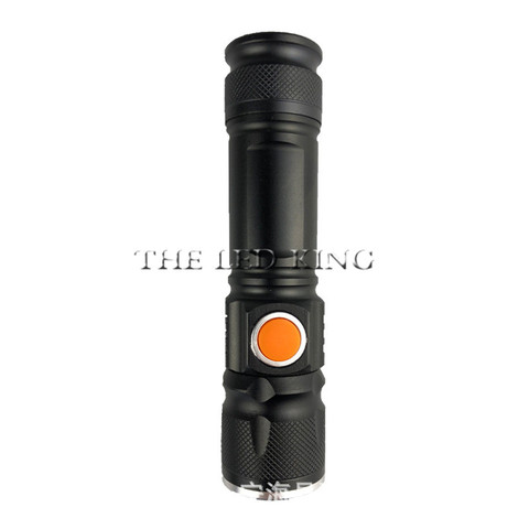 USB Rechargeable Flashlight Zoomable Linterna Torch Built-in 18650 Battery Powerful COB LED Flashlights With USB ► Photo 1/6