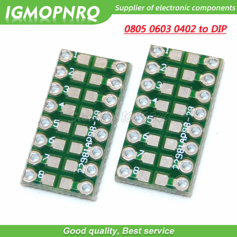 10pcs 0805 0603 0402 to DIP Transfer Board DIP DIP16 Pin Board Pitch Adapter keysets ► Photo 1/1