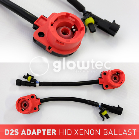 2 PCS D2 D2C D2S D2R Adapter AMP Socket Converter Cable XENON Harness Wire HID Bulb Base Adaptor Car Accessories GLOWTEC ► Photo 1/4