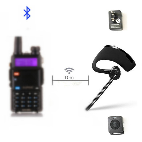 Walkie talkie Bluetooth PTT earpiece Handfree wireless headphone headset Mic For BaoFeng UV-82 UV-5R BF-888S TYT Two way radio ► Photo 1/6