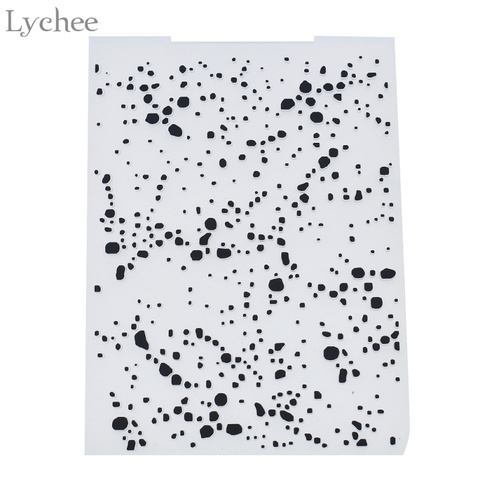 Lychee Life Irregular Graffiti Plastic Embossing Folder For Scrapbook DIY Album Card Plastic Template Stamp Card Making Decor ► Photo 1/2