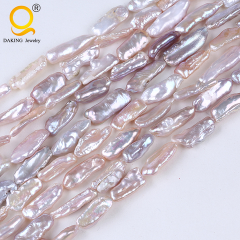 6*30mm Natural AA Biwa Keshi Freshwater Pearl Making 16inches DIY necklace Bracelet Earring ► Photo 1/6