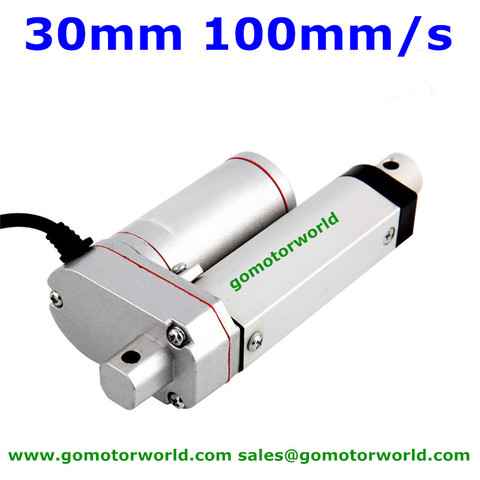 12V 24V 30mm Stroke 1500N load 100mm/s speed industry linear actuator 15 years manufacturer ► Photo 1/6