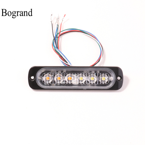 Bogrand 12-24V Synchronize LED Strobe Signal Warning Light Bar Security Alarm Grill Surface Mount Lighthead Flashing Lamp ► Photo 1/6