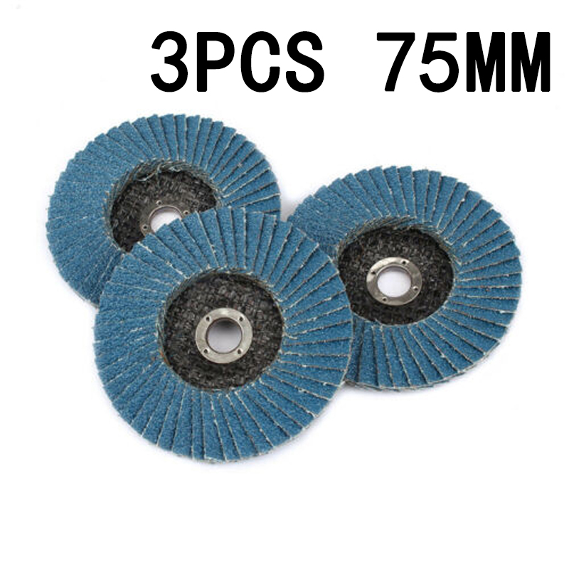3pcs Flat Flap Discs 75mm 3 Inch Circular Saw Blade Wheel Cutting Sanding Discs Grinding Wheels Blades For Angle Grinder ► Photo 1/5