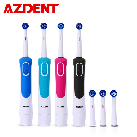 AZ-2 Pro Rotating Electric Toothbrush with 4 Replacement Heads Battery Type No Rechargeable Tooth Brush Teeth Whitening Adults ► Photo 1/6