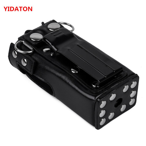YIDATON For Motorola Radio GP328 Leather Carrying Case Bag Holder With Belt Strap GP340 GP360 GP380 Walkie Talkie Carrying Case ► Photo 1/6