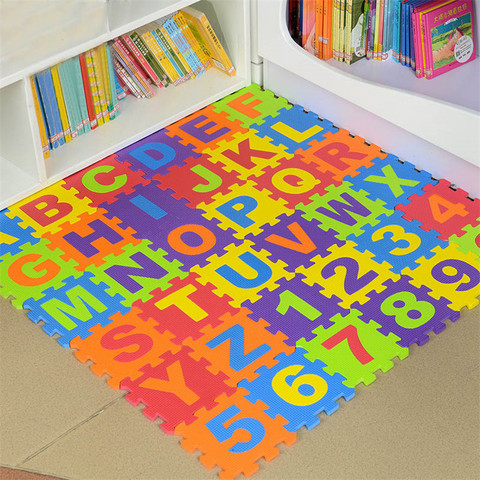 36pcs/Set EVA Baby Foam Clawling Mats Puzzle Toys For Kids Floor Play Mat Educational Number Letter Childrens Carpet 15.5*15.5cm ► Photo 1/6