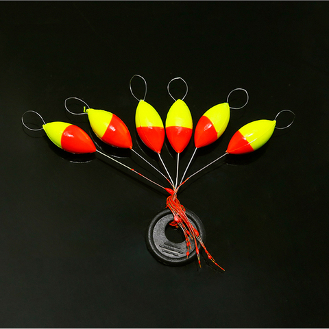 60pcs (10packs) Oval Fishing Float Seven-satr Float Mixedcolor 6 in 1 Space Bean Carp Fishing Accesories Pesca Fishing Buoy X348 ► Photo 1/5