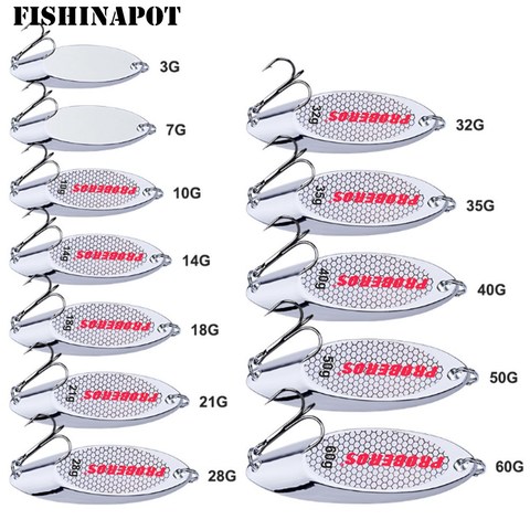 10g 15g 20g 25g Silver Gold Fishing Lure Spoon Mustad Hooks High Quality  Surface Plating Good for Freshwater Saltwater Fishing