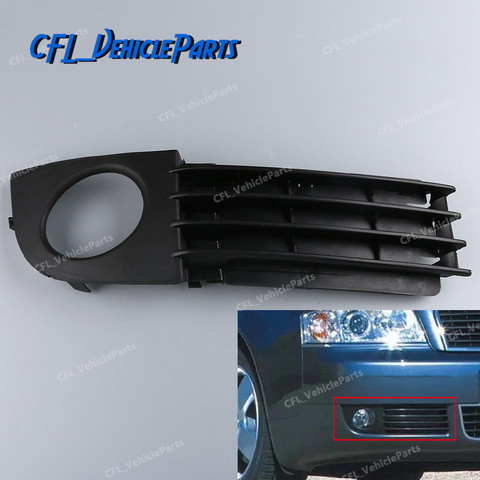 Front Bumper Lower Grille with Fog Lights Hole Right 4B0807682AA For Audi A6 C5 2002 2003 2004 2005 ► Photo 1/4