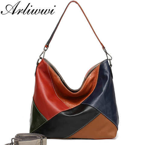 Arliwwi 100% Real Cow Leather Designer Women Shoulder Handbag Extra Soft Cowhide Genuine Leather Bags GS01 ► Photo 1/6