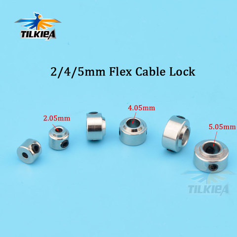5pcs Metal 2mm/4mm/5mm Flex Cable Lock Flexible Shaft Clamp Anti-skid Shaft's Lock for Rc Boat ► Photo 1/6