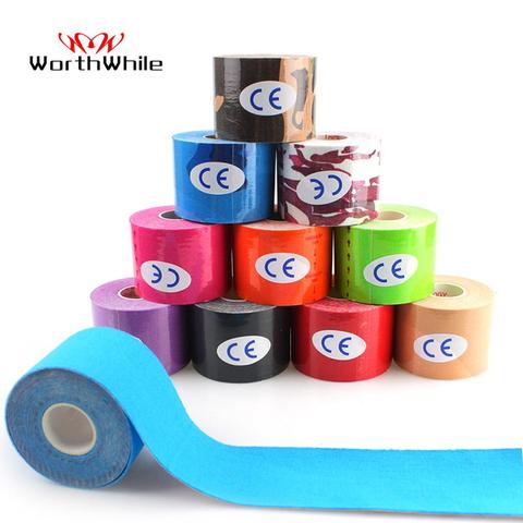 WorthWhile 2 Size Kinesiology Tape Athletic Recovery Elastic Tape Muscle Pain Relief Knee Pads Support for Gym Fitness Bandage ► Photo 1/6