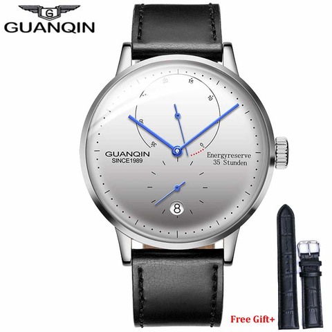 GUANQIN Men watches top brand luxury Watch Casual leather strap sapphire waterproof Analog Automatic Mechanical Wristwatch Mens ► Photo 1/6