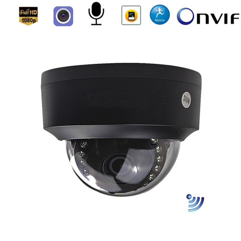 Wifi Wireless IP Surveillance Camera SD Card Black Dome 1080P SONY307 720P with Onvif Mic IR Cut Filter Motion Detection Alarm ► Photo 1/6