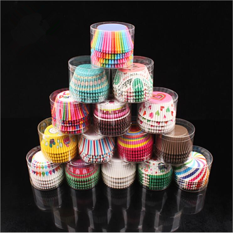 New 100PCS Muffins Paper Cupcake Wrappers Baking Cups Cake Cup Decorating Tools 