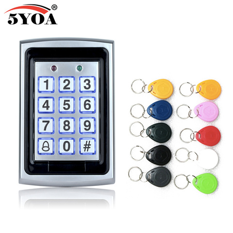 5YOA Waterproof Metal Rfid Access Control Keypad With 1000 Users+ 10 Key Fobs For RFID Door Access Control System ► Photo 1/4