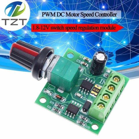 TZT New DC 1.8V 3V 5V 6V 12V 2A PWM Motor Speed Controller Low Voltage Motor Speed Controller PWM 0~100% Adjustable Drive Module ► Photo 1/6