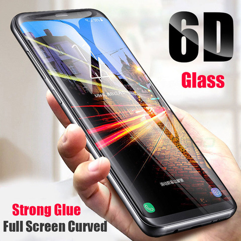 For Samsung Galaxy S9 S6 S7 Edge Plus Curve Tempered Glass 6D Full Screen Protector For Samsung S10 S8 Plus Note 9 8 Protective ► Photo 1/6
