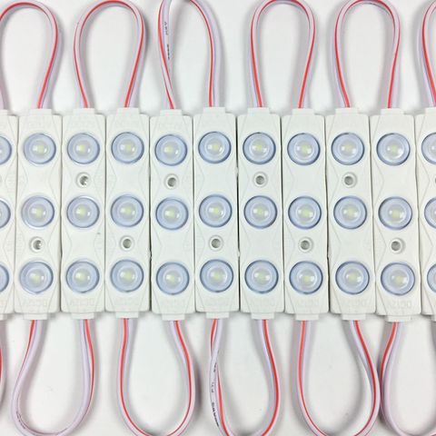 10pcs/lot ,NEW 2835 3LED injection led module 12V with lens Waterproof IP66 ,160 degree 1.5W white,LED sign,shop banner,brighter ► Photo 1/6